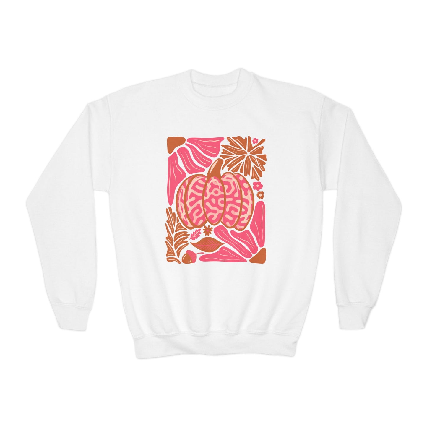 YOUTH Pink Pumpkin Crewneck