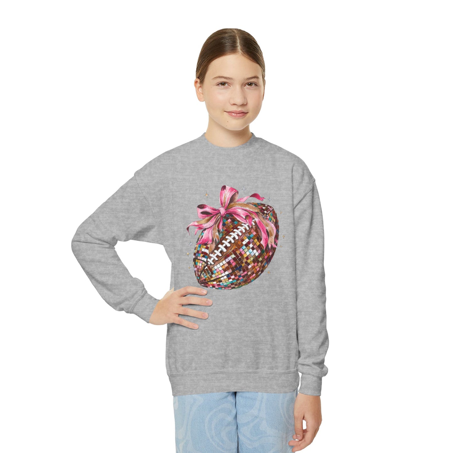 Youth Disco Football Crewneck