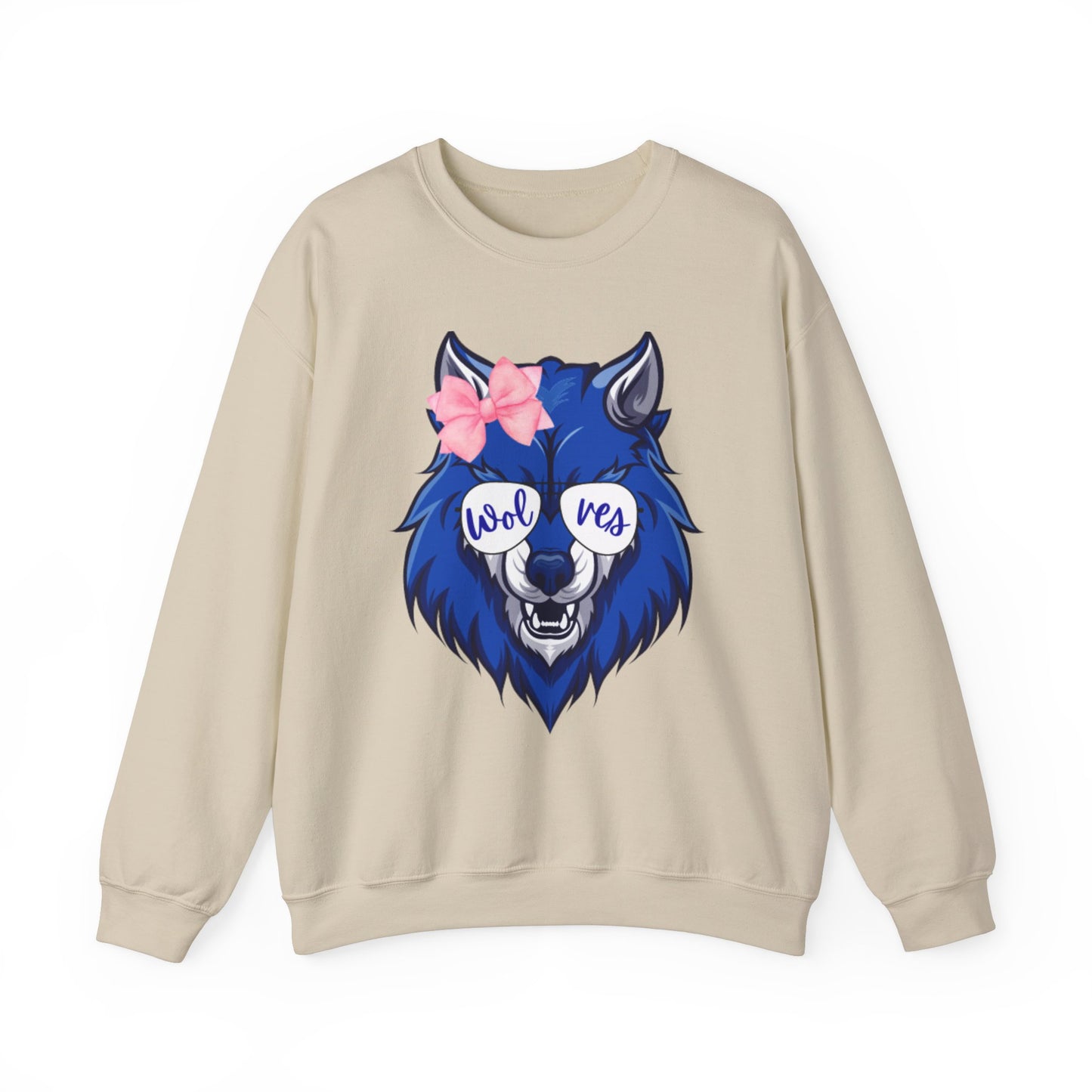 Pink Bow Wolves Crewneck