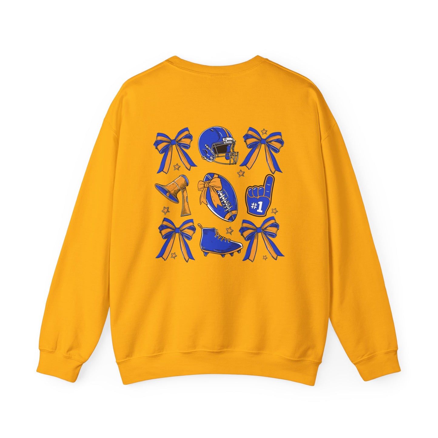 Blue and Gold Football Crewneck