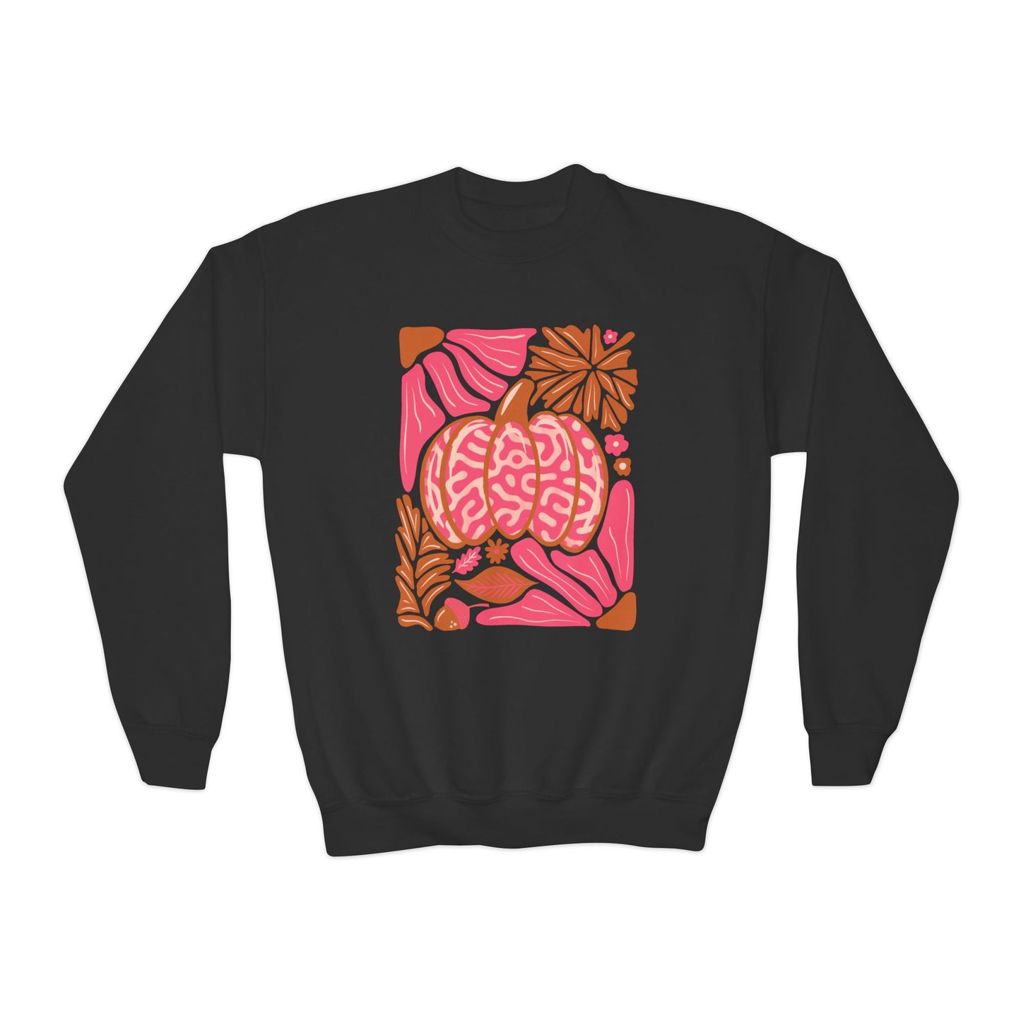 YOUTH Pink Pumpkin Crewneck