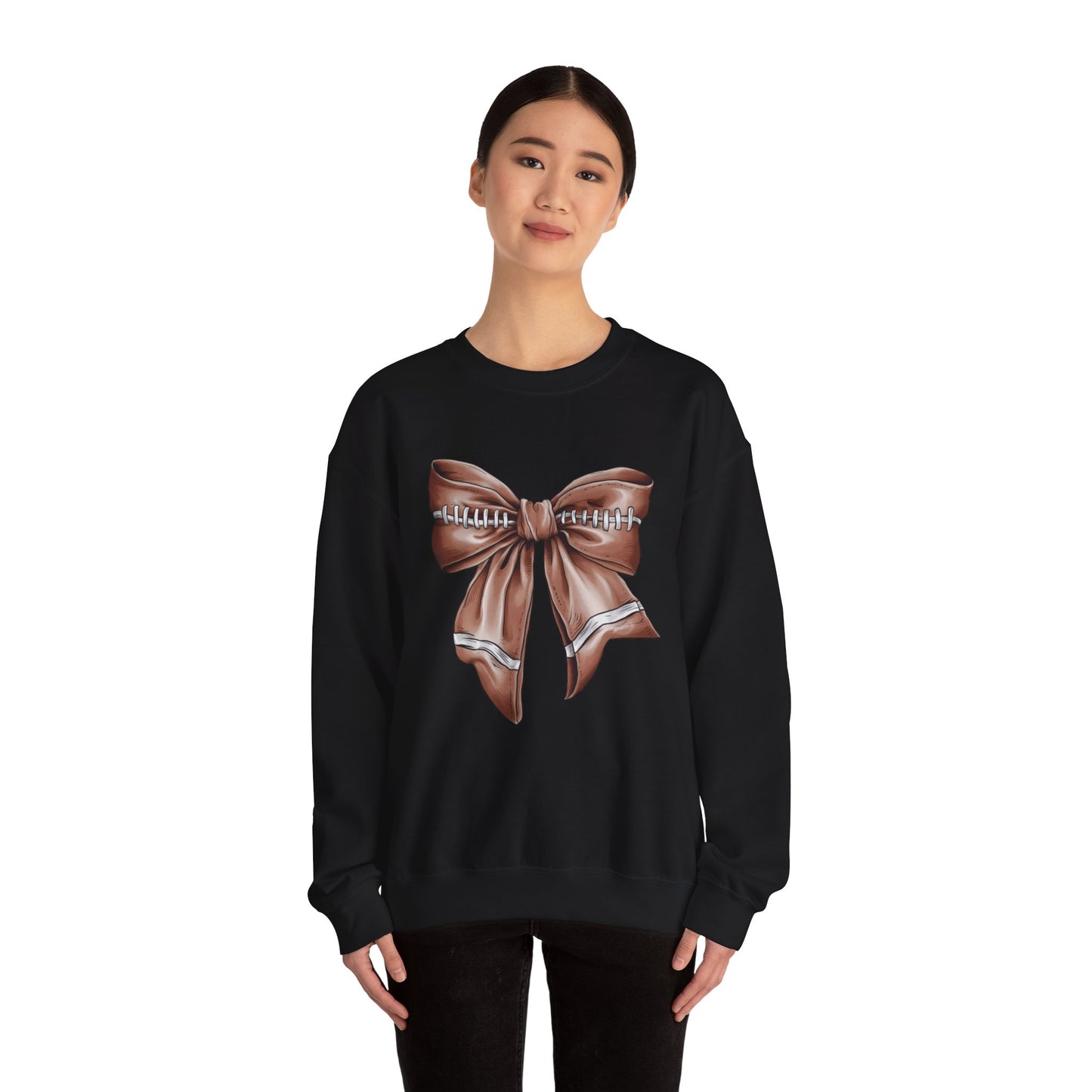 Football Bow Crewneck