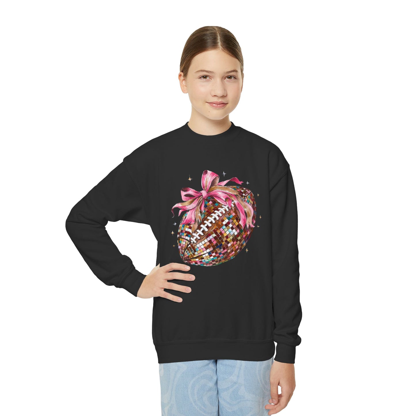 Youth Disco Football Crewneck