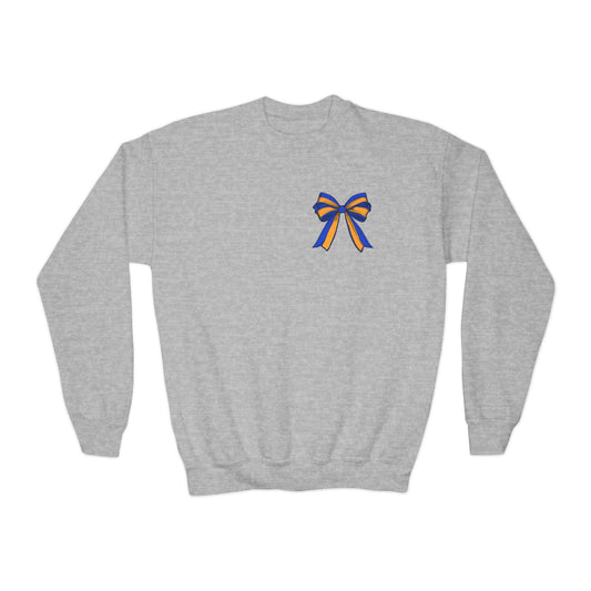 Youth Blue and Gold Crewneck