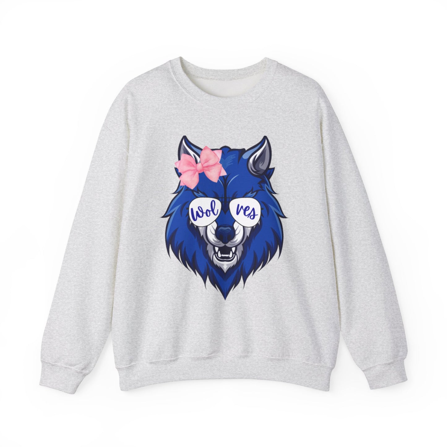 Pink Bow Wolves Crewneck