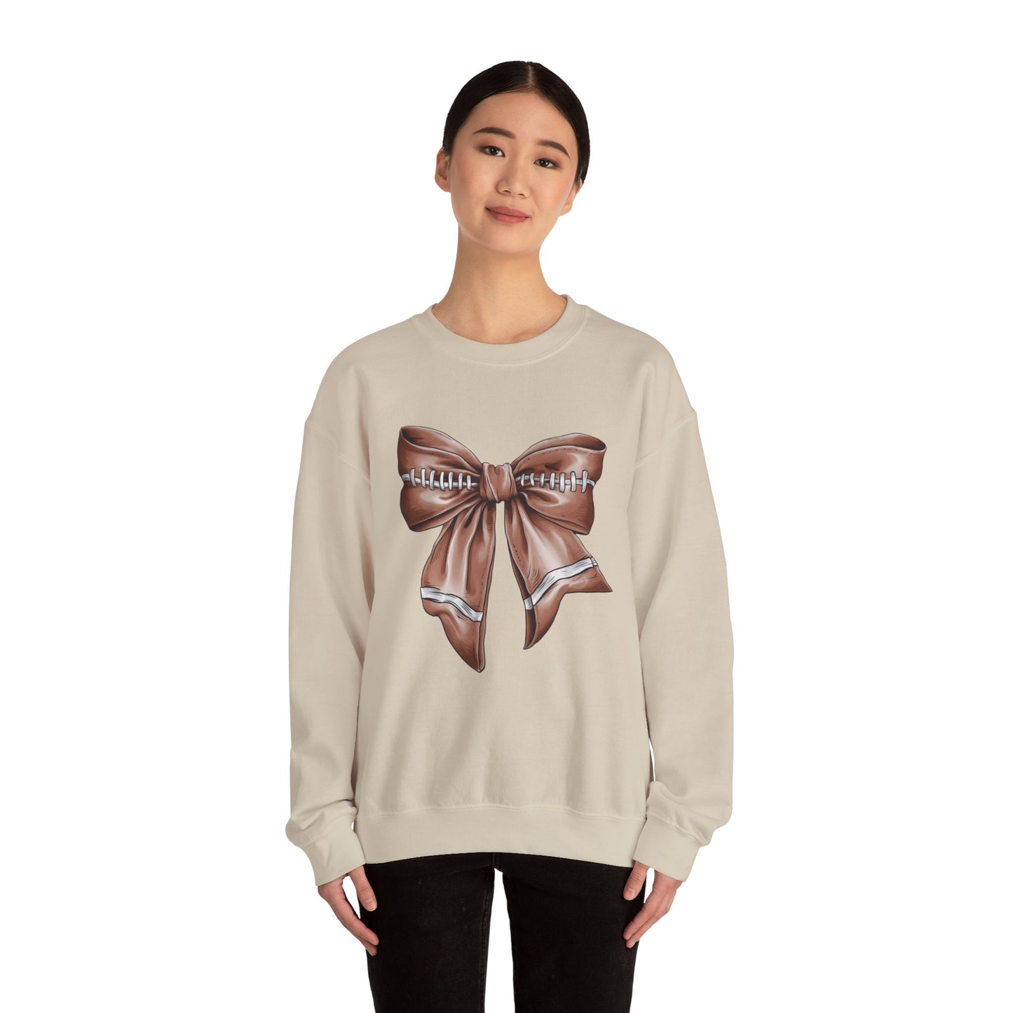 Football Bow Crewneck