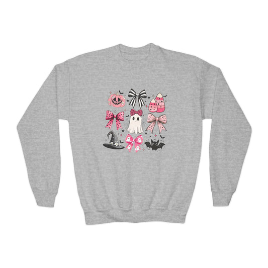 YOUTH Pink Halloween Crewneck