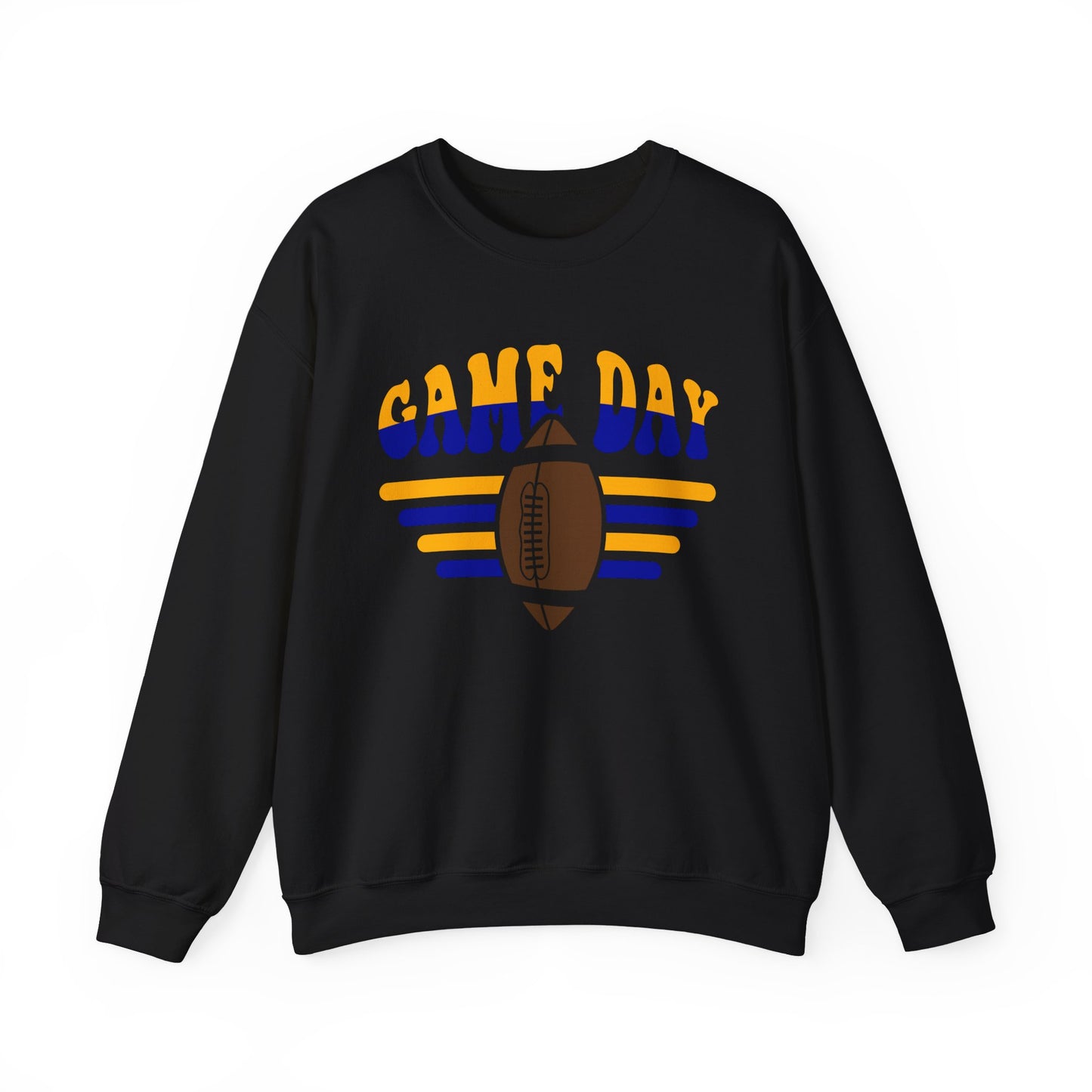 Football Gameday Crewneck in Blue and Gold