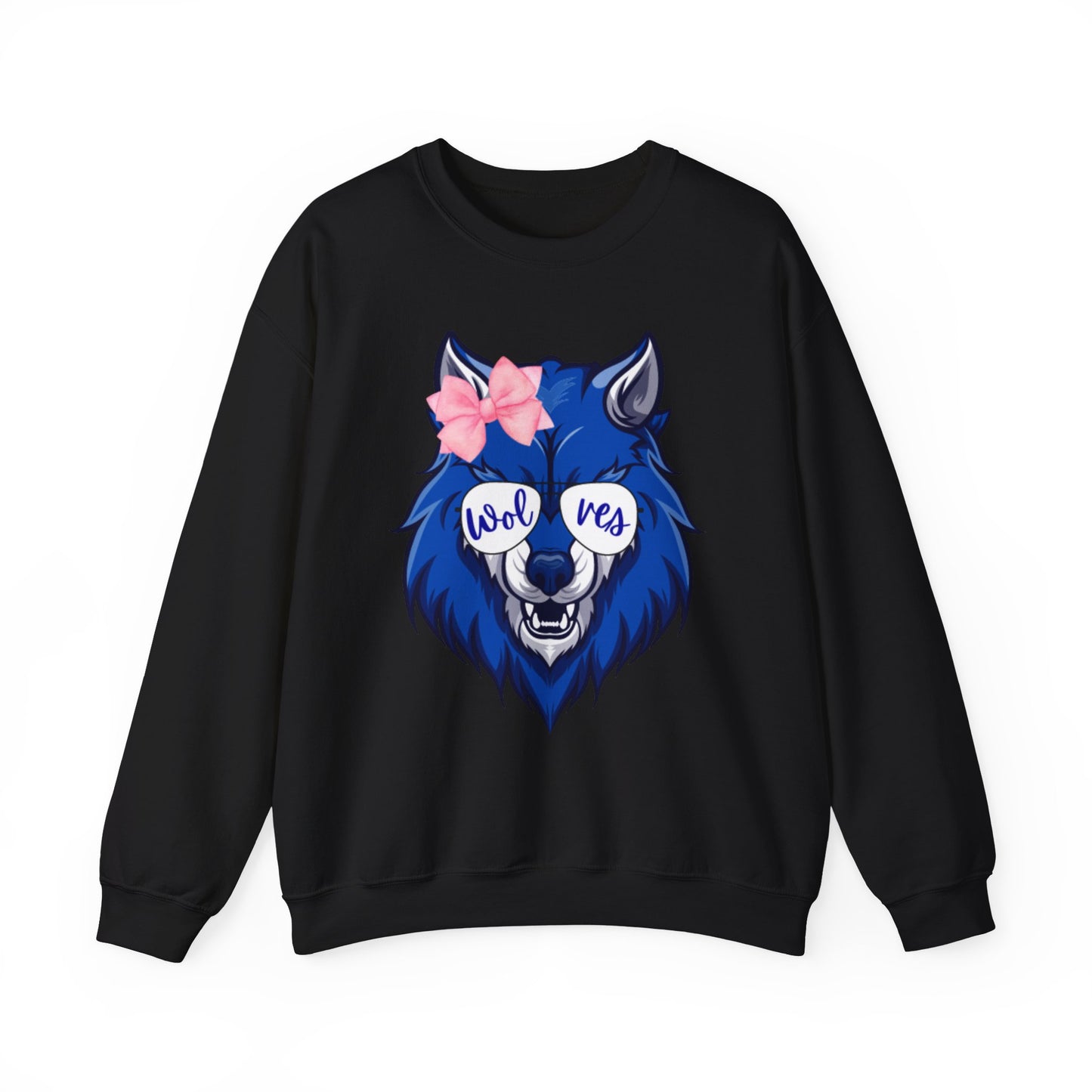 Pink Bow Wolves Crewneck