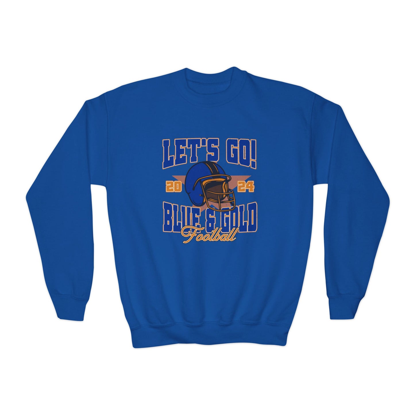 YOUTH Vintage Blue and Gold Crewneck