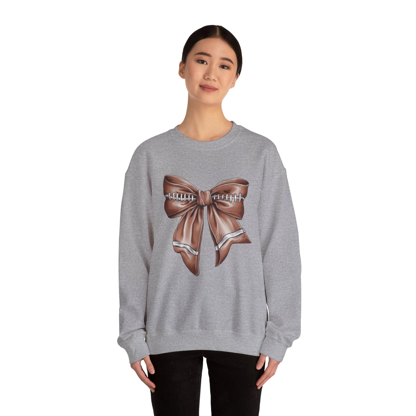 Football Bow Crewneck