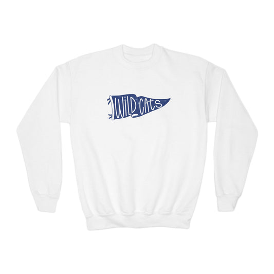 YOUTH Wildcats Pennant Crewneck