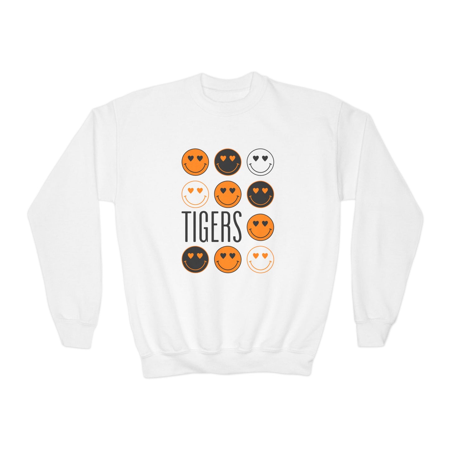 YOUTH Tiger Smiley Crewneck