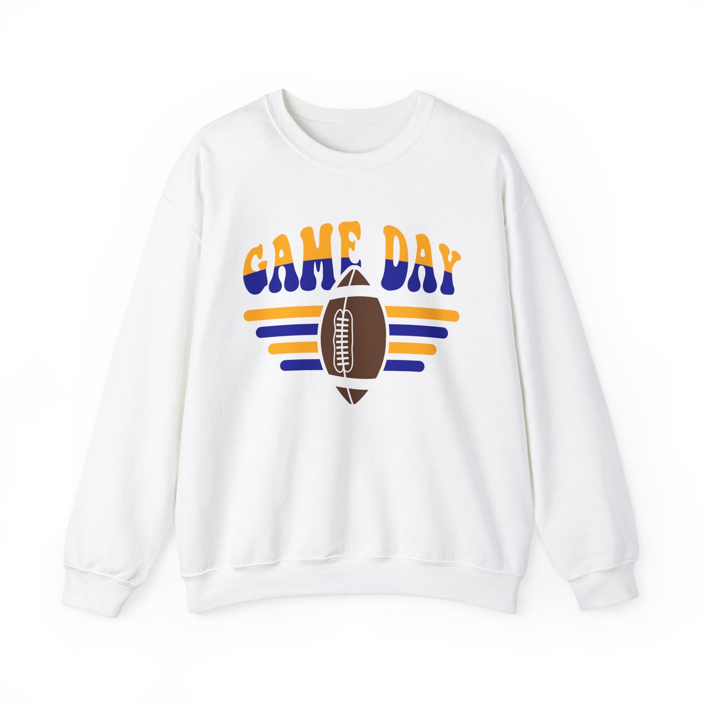 Football Gameday Crewneck in Blue and Gold