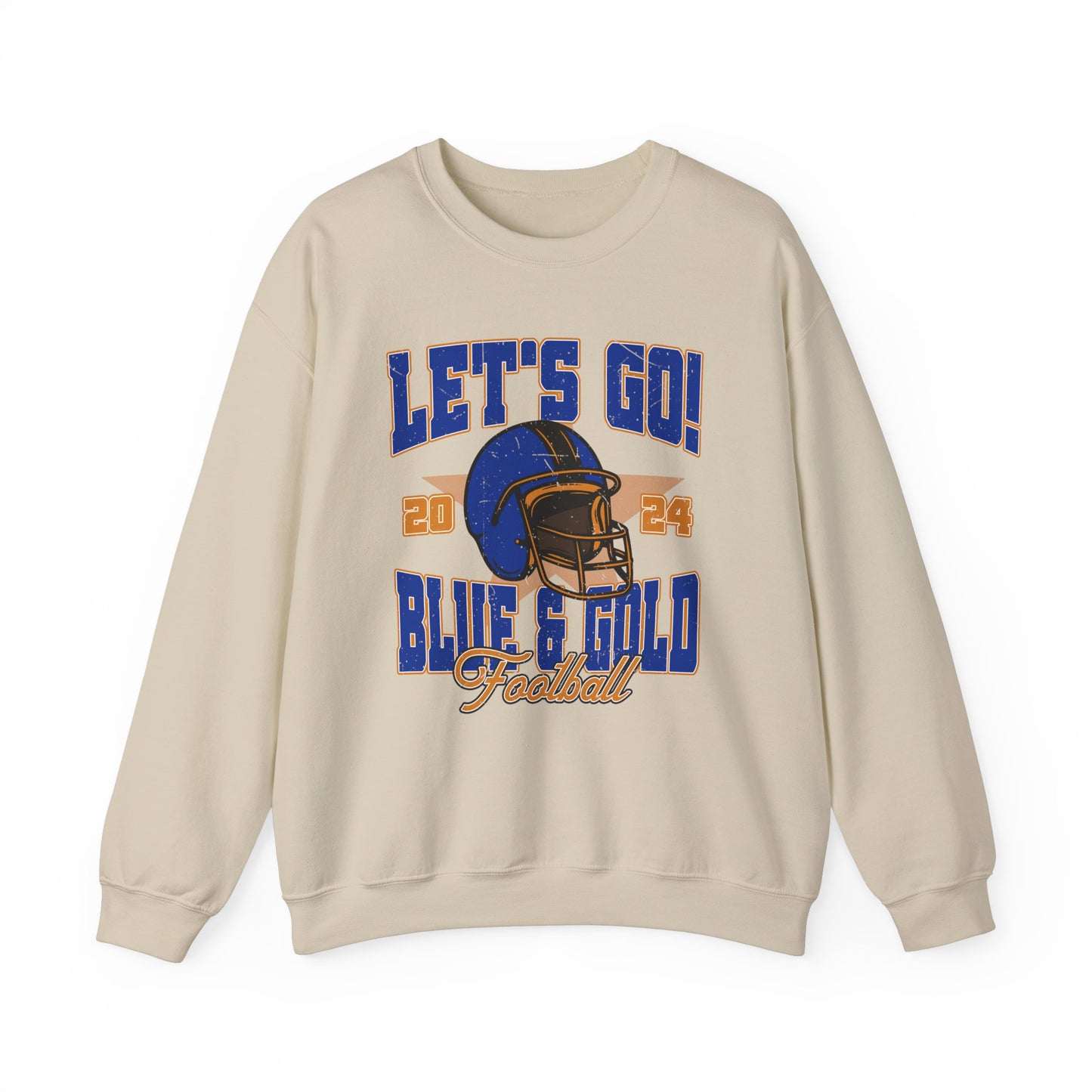 Vintage Blue and Gold Crewneck