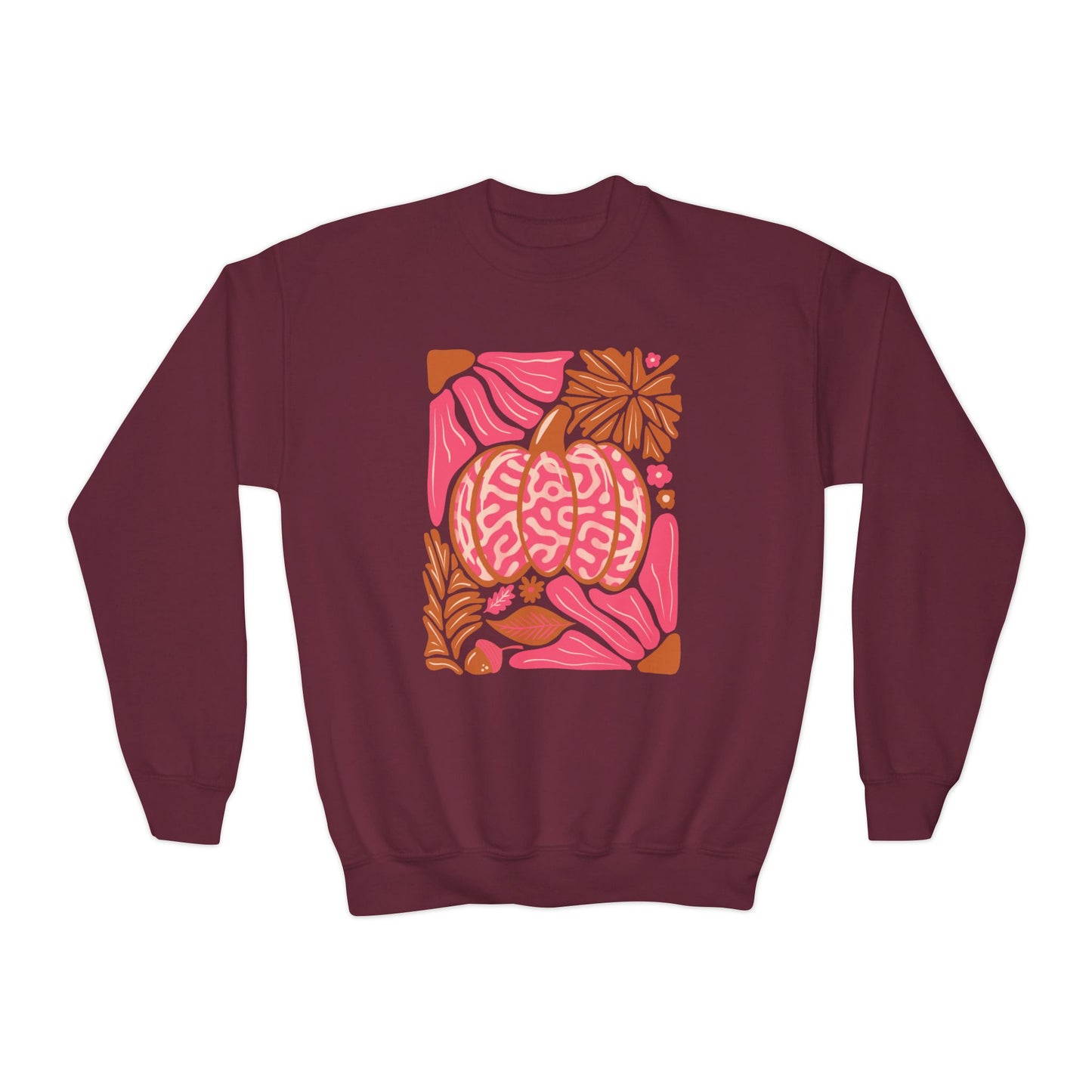 YOUTH Pink Pumpkin Crewneck