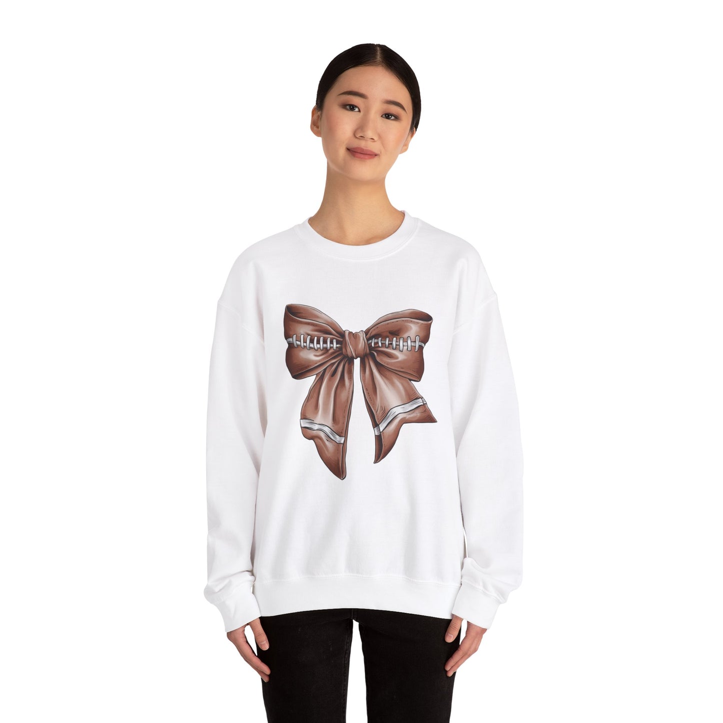 Football Bow Crewneck