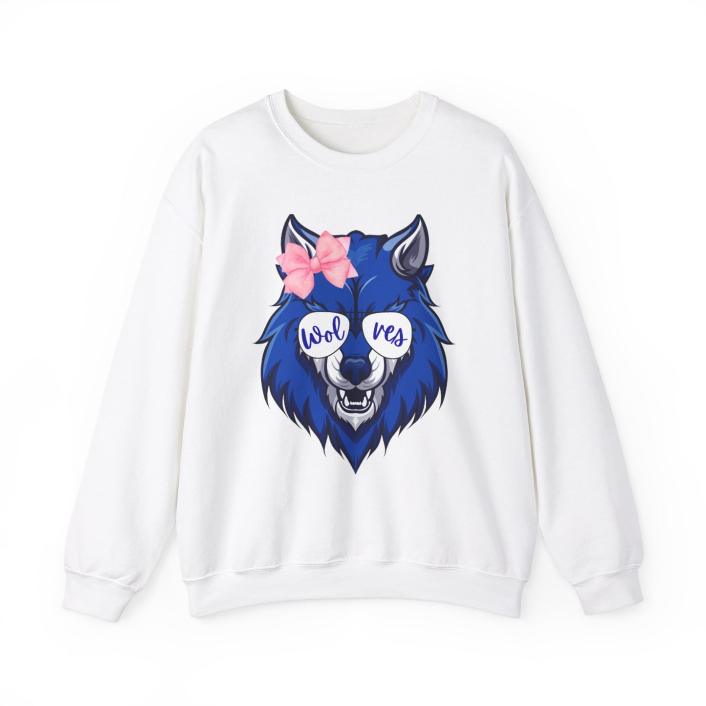 Pink Bow Wolves Crewneck