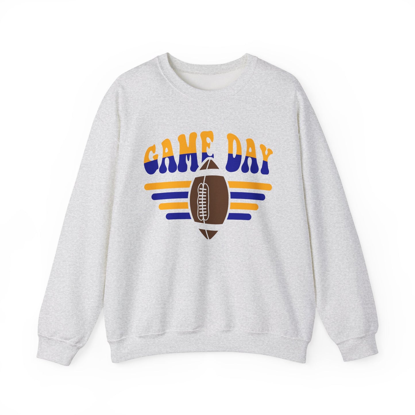 Football Gameday Crewneck in Blue and Gold