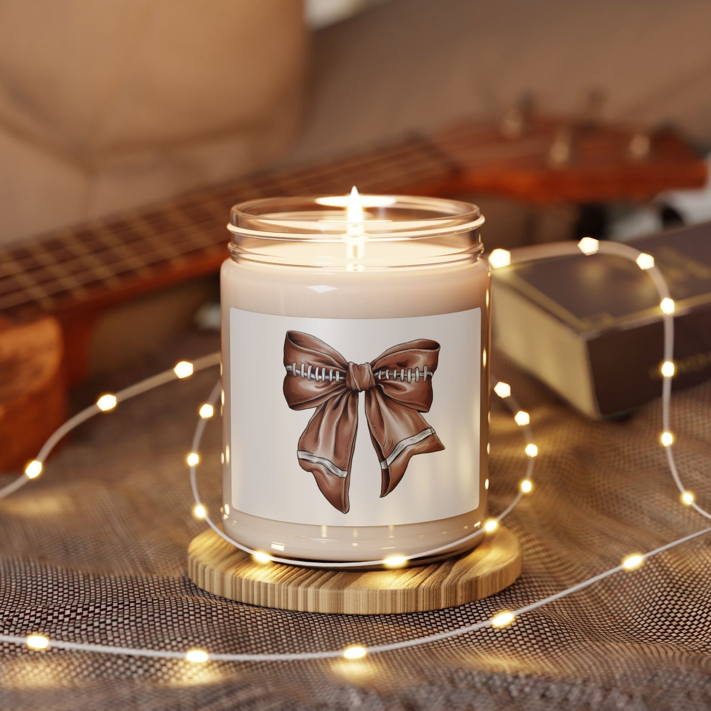 Football Bow Candle